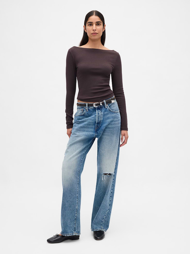 Image number 2 showing, Modern Boatneck T-Shirt