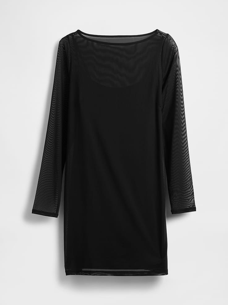 Image number 5 showing, Mesh Boatneck Mini Dress