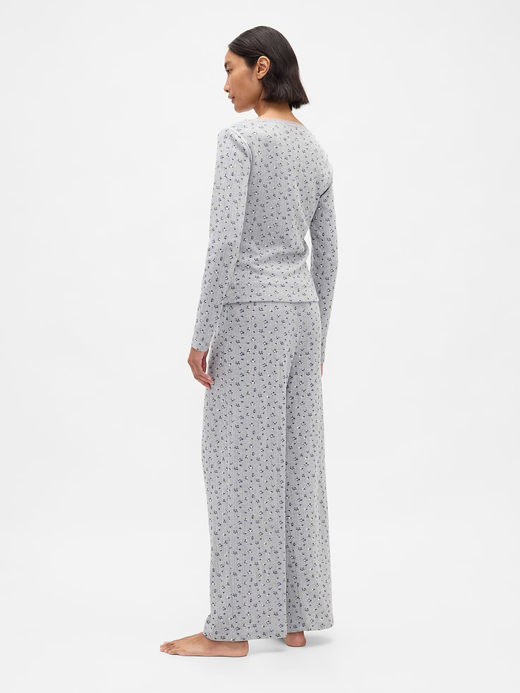 L'image numéro 4 présente Pyjama en tricot pointelle