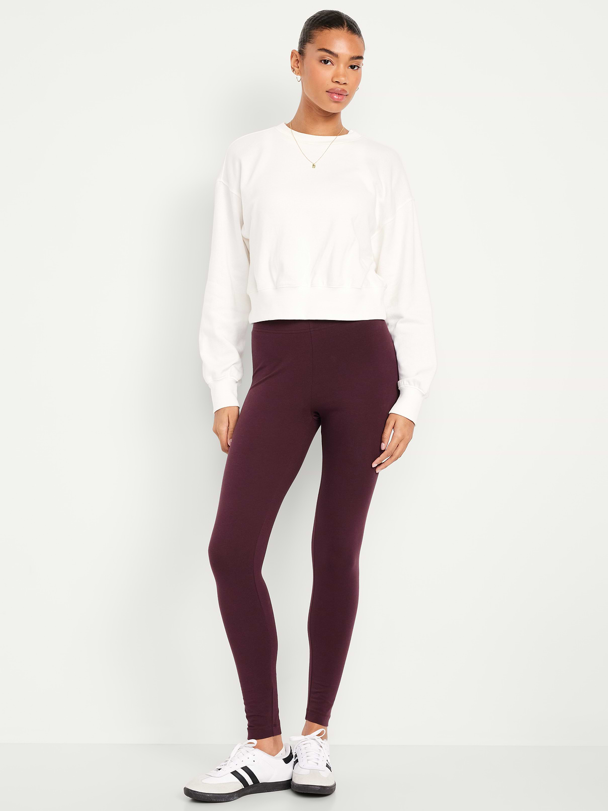 Image number 1 showing, High-Waisted Jersey Fashion Layering Leggings