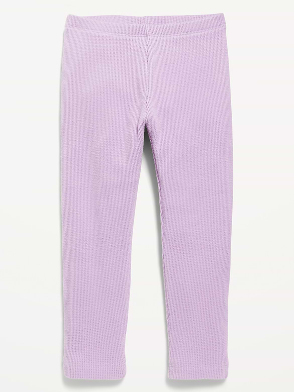 Cozy Waffle-Knit Leggings for Toddler Girls