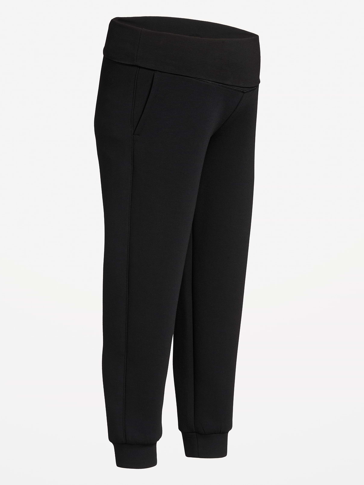 Image number 2 showing, Maternity Bounce Fleece Rollover-Waist Jogger Sweatpants