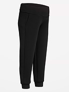 Image number 2 showing, Maternity Bounce Fleece Rollover-Waist Jogger Sweatpants