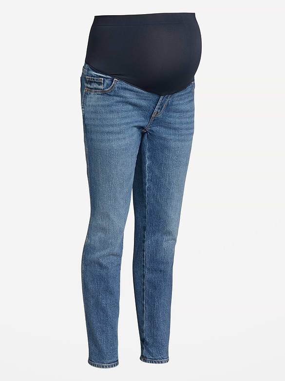 Maternity Full-Panel Vintage Slim Jeans