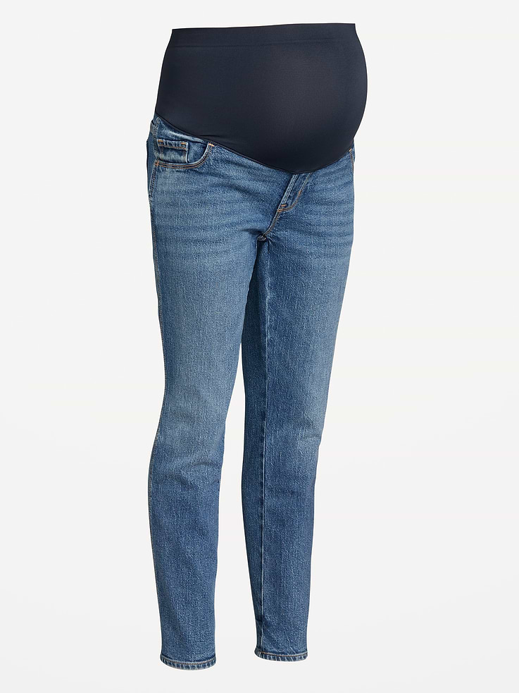 Image number 4 showing, Maternity Full-Panel Vintage Slim Jeans