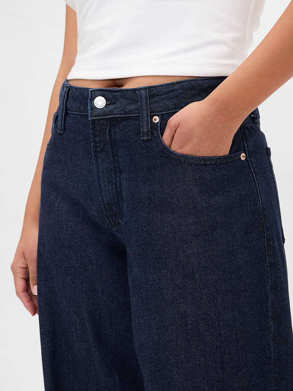 Curvy Mid Rise UltraSoft Baggy Jeans