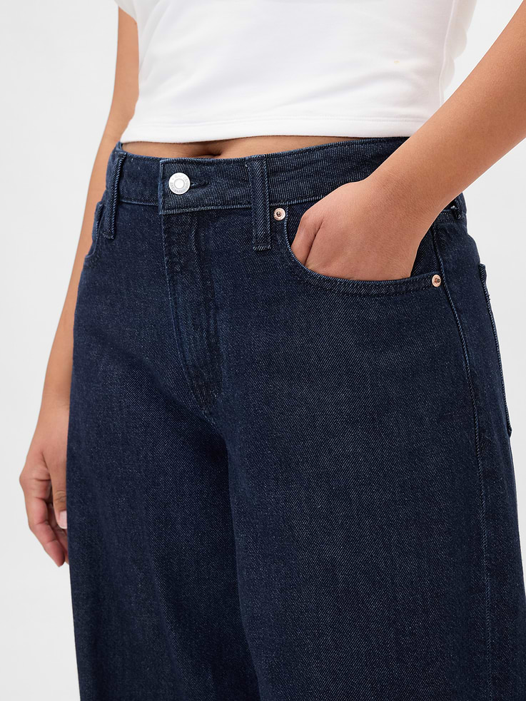Image number 7 showing, Curvy Mid Rise UltraSoft Baggy Jeans
