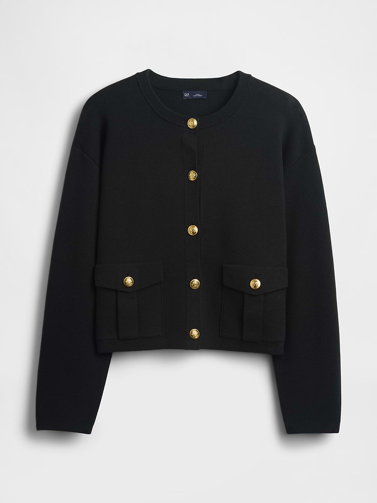 L'image numéro 5 présente Cardigan à poche en mélange de coton