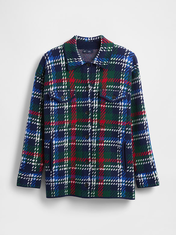 CashSoft Oversized Shirt Jacket