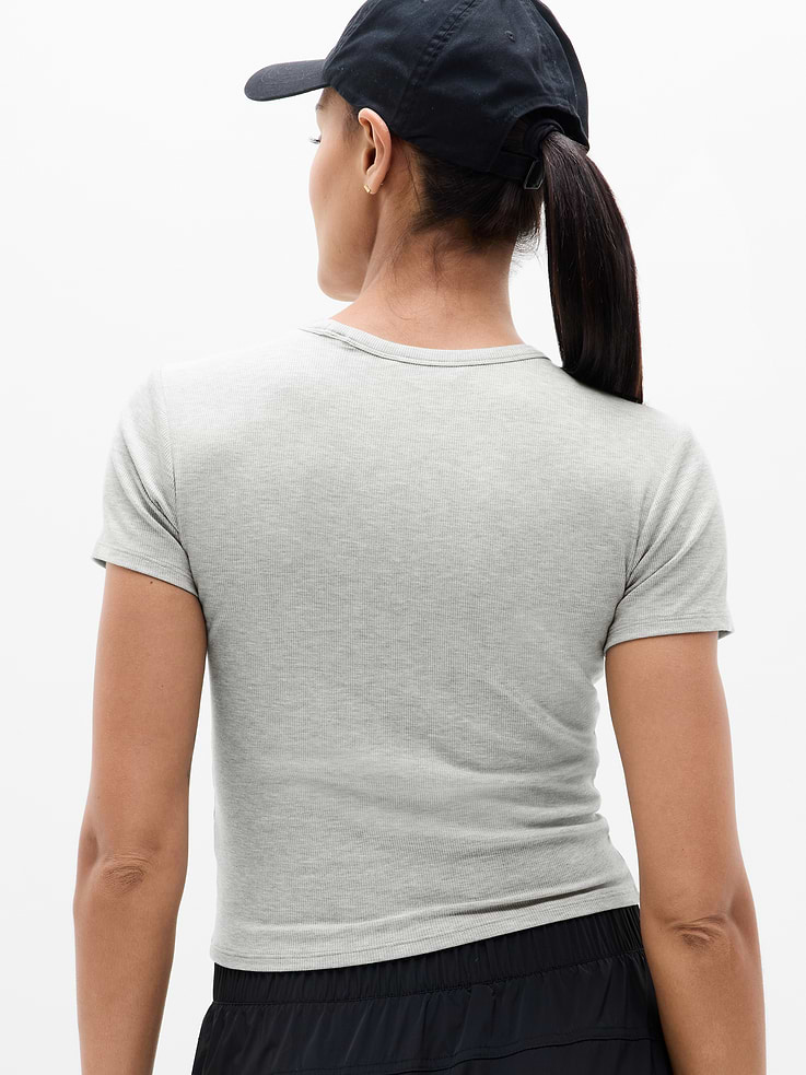 Image number 3 showing, Signature Rib Crop Tee