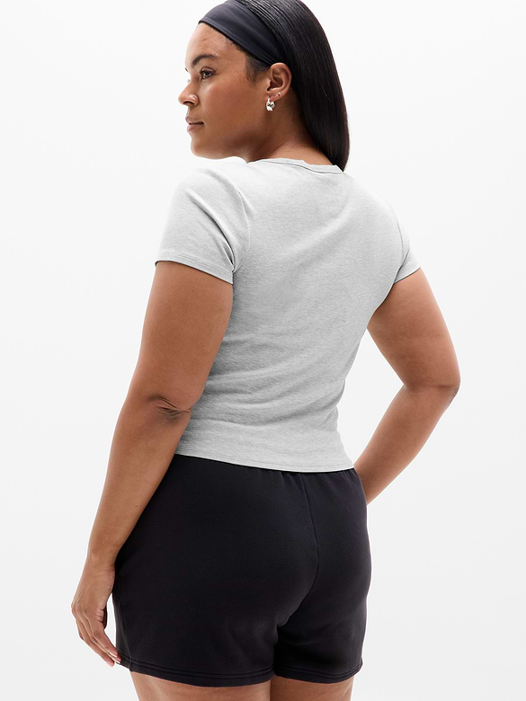 Signature Rib Crop Tee