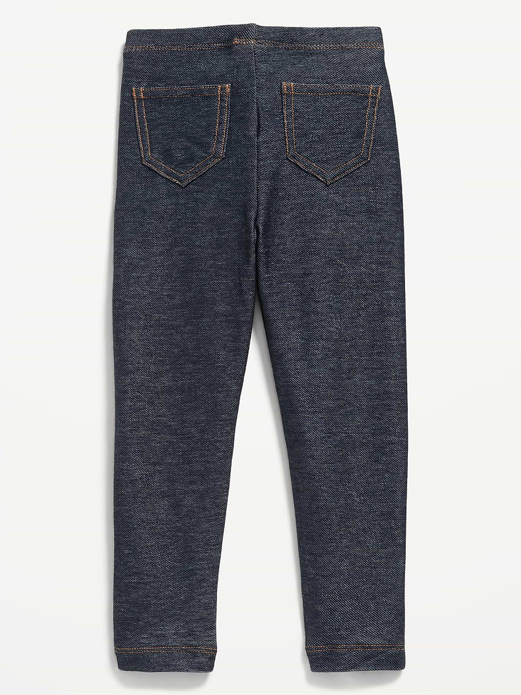 Image 2 of 2, Faux-Jean Leggings for Toddler Girls