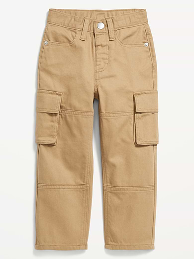 Image number 1 showing, Baggy Barrel-Leg Cargo Jeans for Toddler Boys
