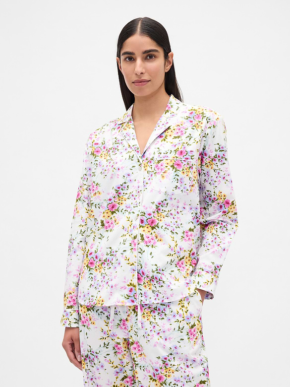 Chemisier de pyjama en popeline