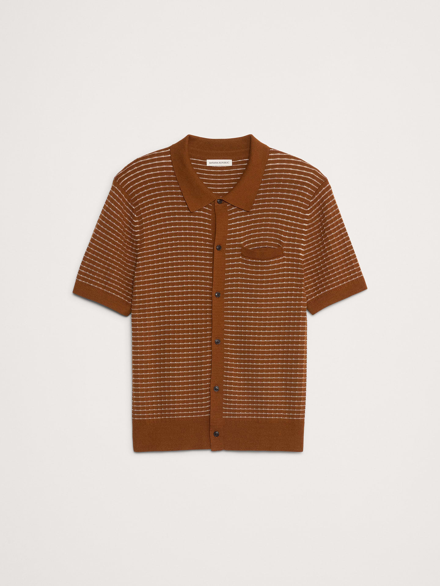 Image 4 of 4, Stripe Cotton Resort Shirt