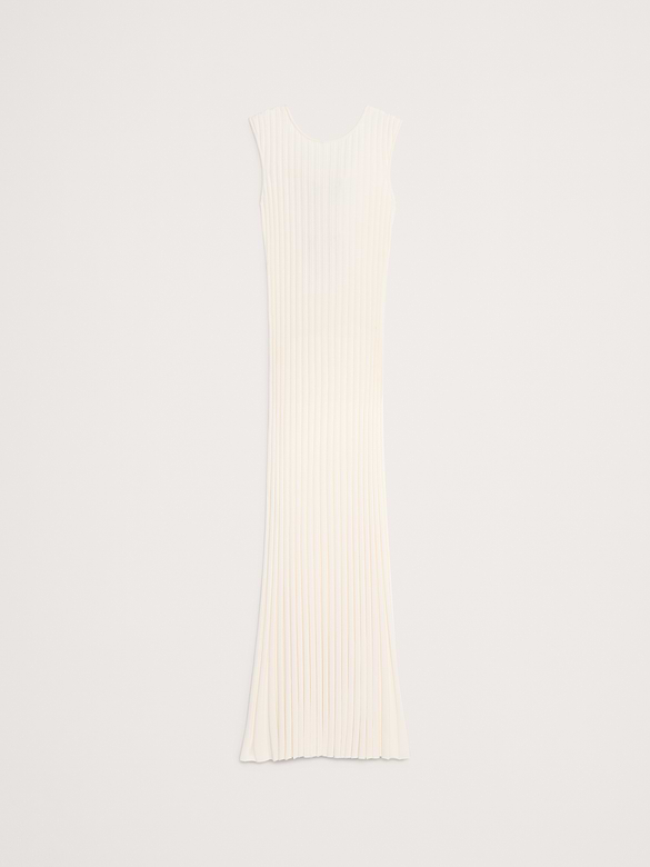 Sculpted Ribbed Backless Maxi Dress