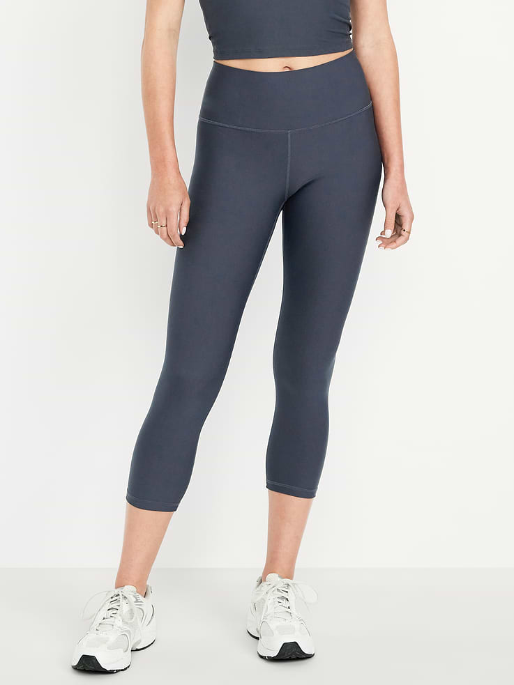 Image number 1 showing, High-Waisted PowerSoft Crop Leggings