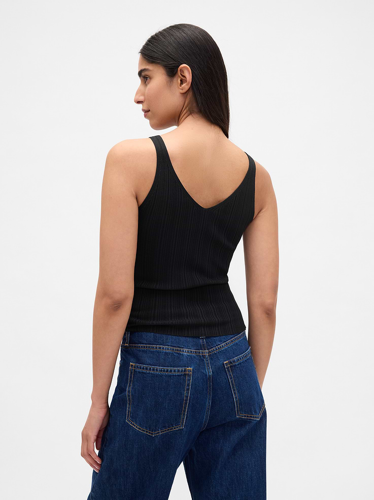 Image 3 of 5, Rib Sweater Tank Top