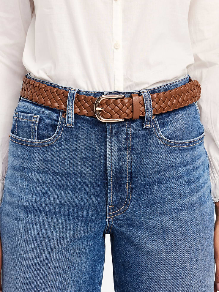 Image 2 de 2, Ceinture tressée en similicuir pour femme