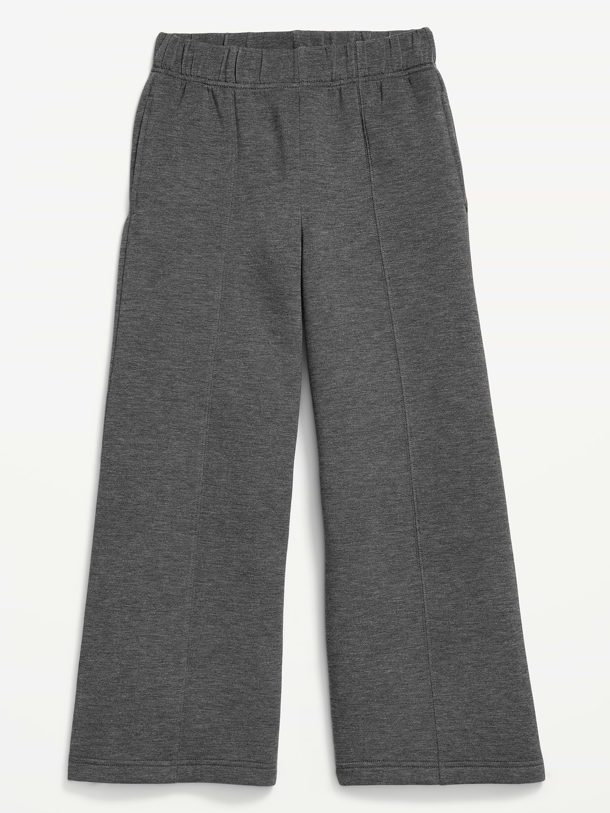 L'image numéro 4 présente Pantalon jambe large à taille haute en molleton raffiné pour fille