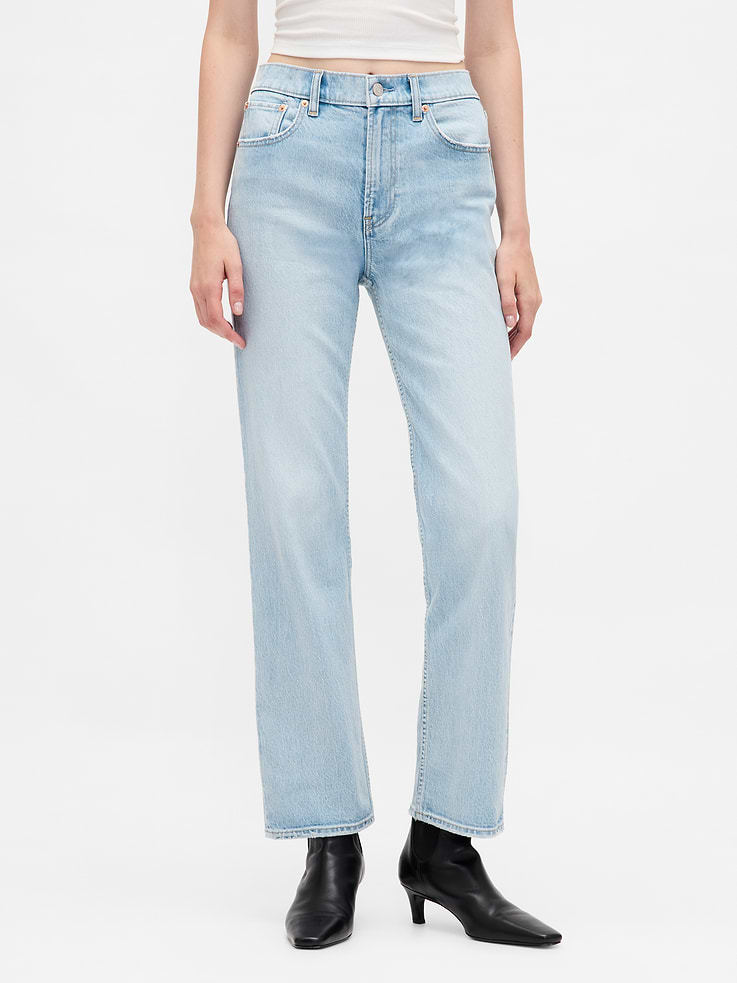 Image number 2 showing, High Rise '90s Slim Straight Crop Jeans