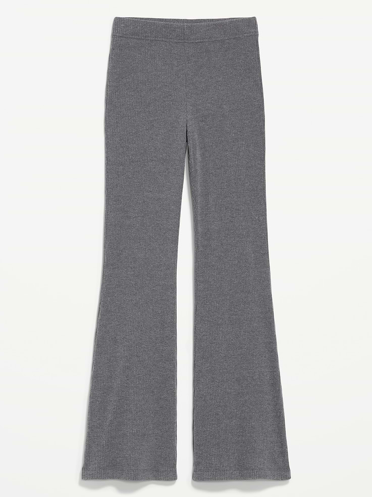 Image number 3 showing, High-Waisted Fashion Ribbed Flare Leggings
