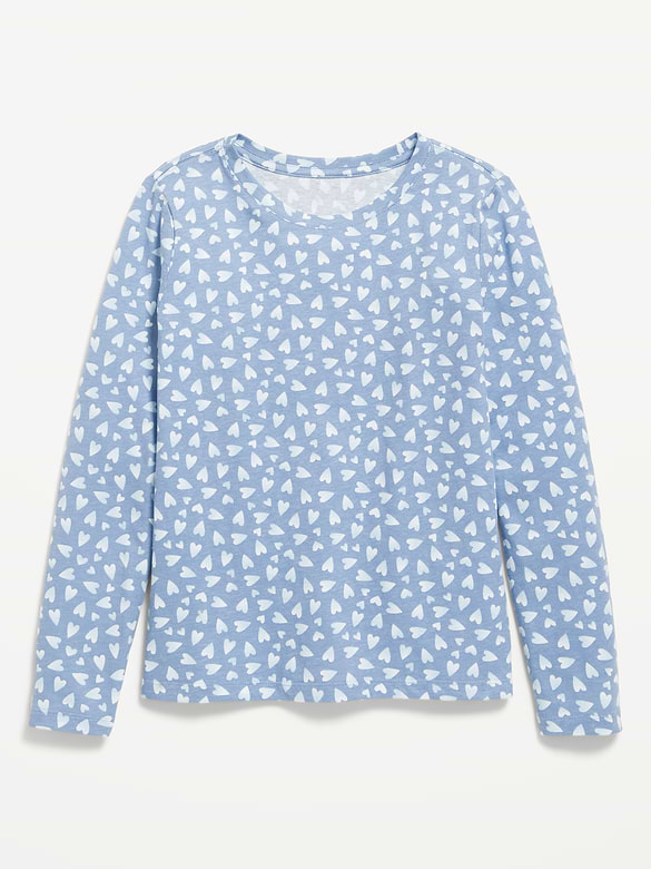 Softest Printed Long-Sleeve T-Shirt for Girls