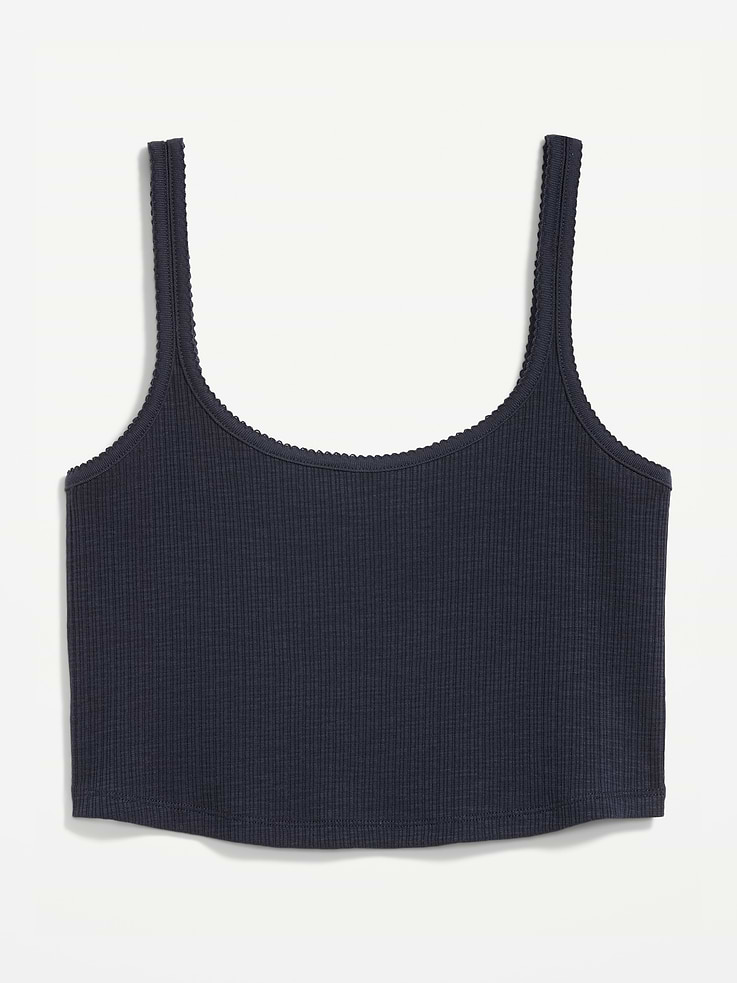 L'image numéro 8 présente Camisole courte en tricot pointelle