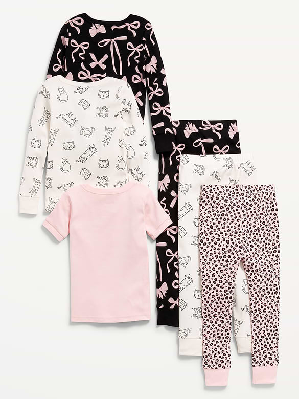 Snug-Fit Printed Pajama 6-Piece for Toddler & Baby