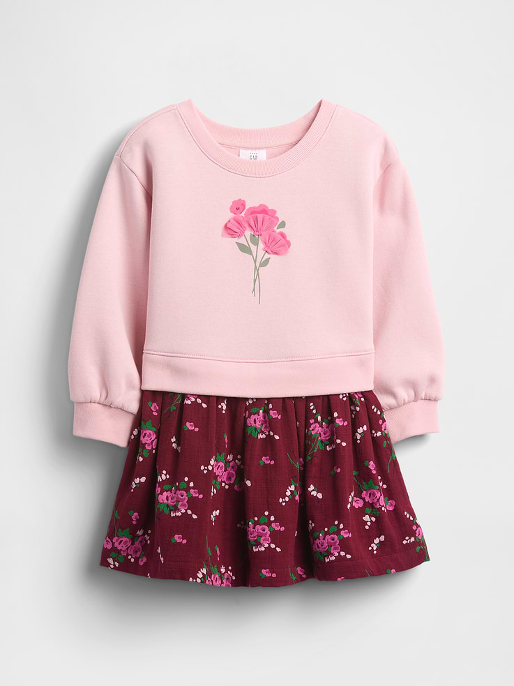 Image 2 of 4, Baby & Toddler VintageSoft Sweatshirt Dress