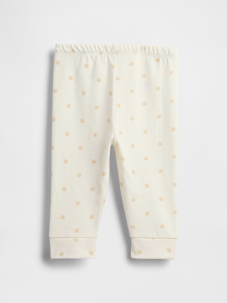 L'image numéro 2 présente Pantalon Premiers essentiels à taille extensible en coton biologique pour Bébé