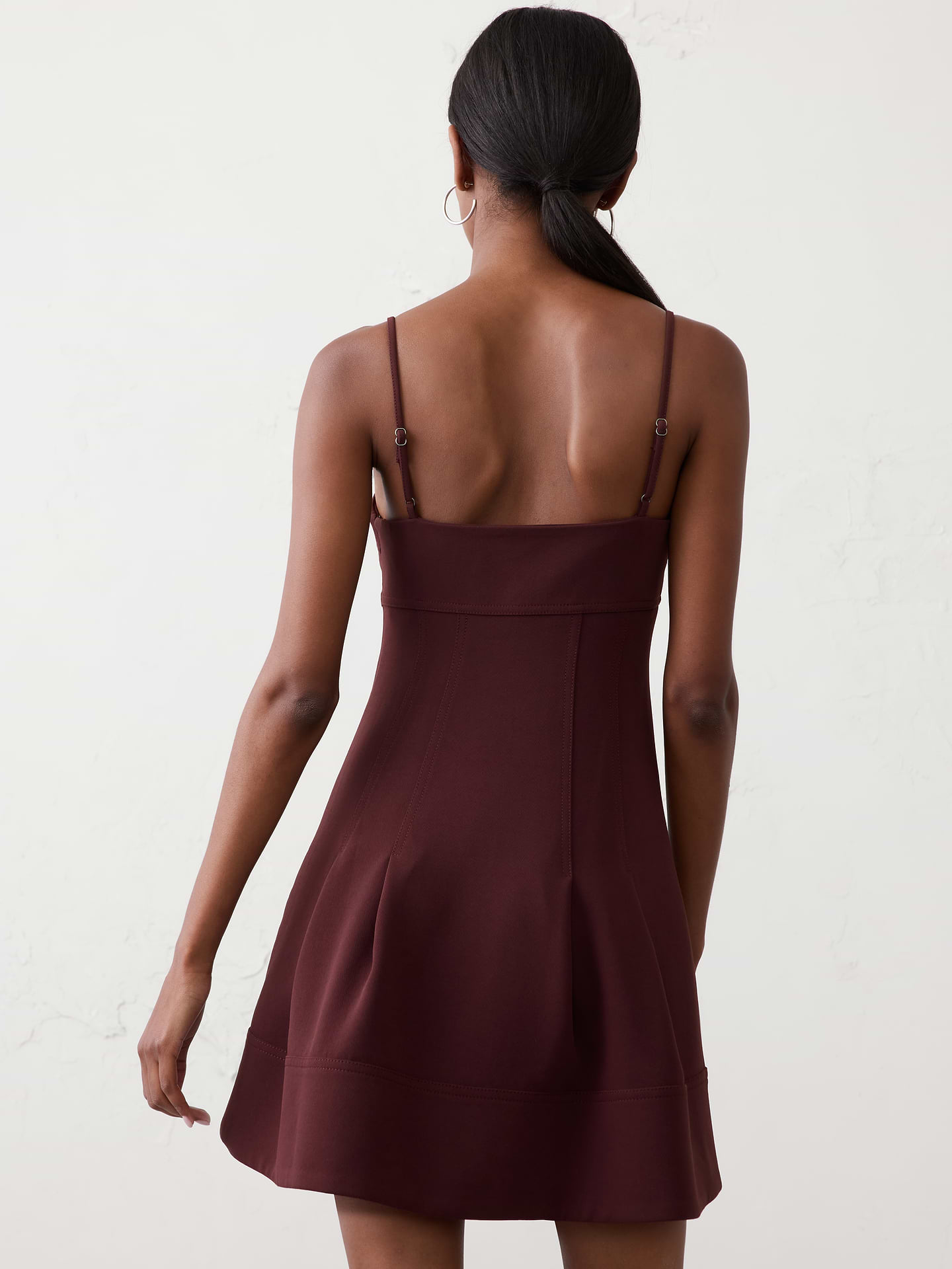 Image 2 of 4, Structured Empire-Waist Mini Dress