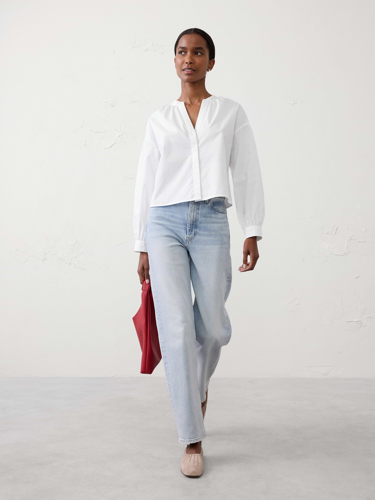 Image number 6 showing, Jacquard Puff-Sleeve Top