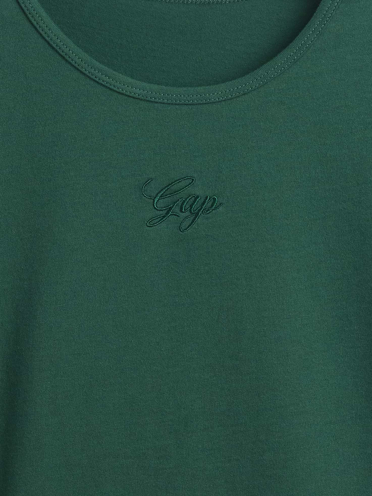 L'image numéro 4 présente T-shirt court à logo en jersey de coton