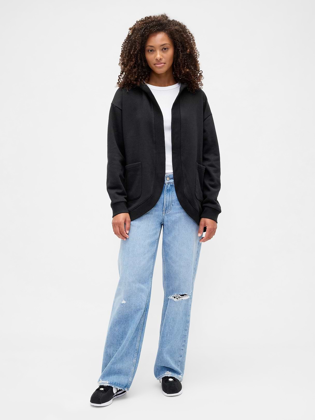 Oversized Open-Front Hoodie | Gap Factory