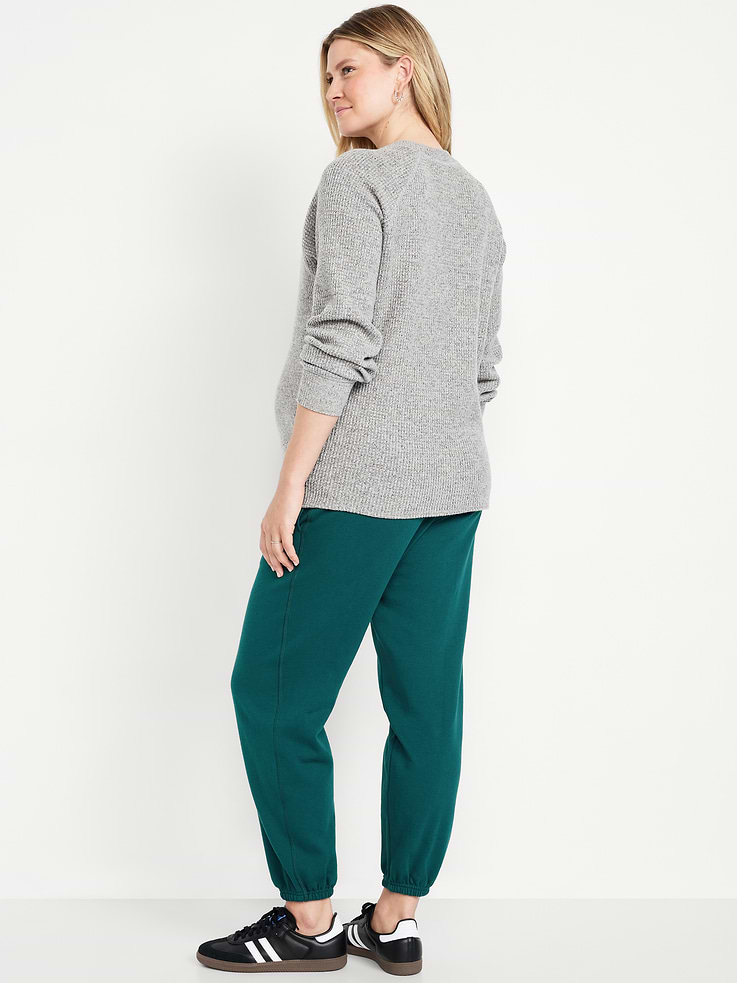 Image number 2 showing, Maternity Rollover-Waist Jogger Sweatpants