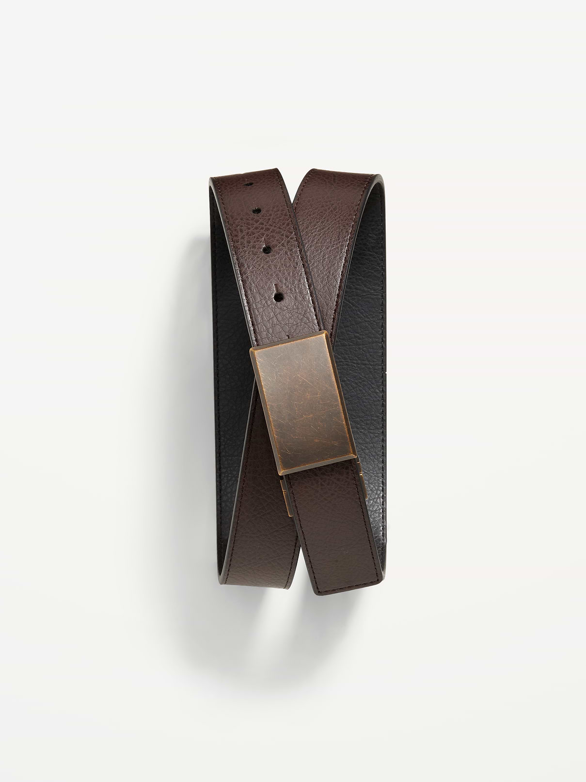Image number 1 showing, Faux-Leather Reversible Ratchet Belt