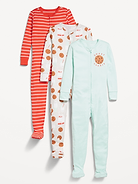 Image number 1 showing, Snug-Fit 2-Way-Zip Pajama One-Piece 3-Pack for Toddler & Baby