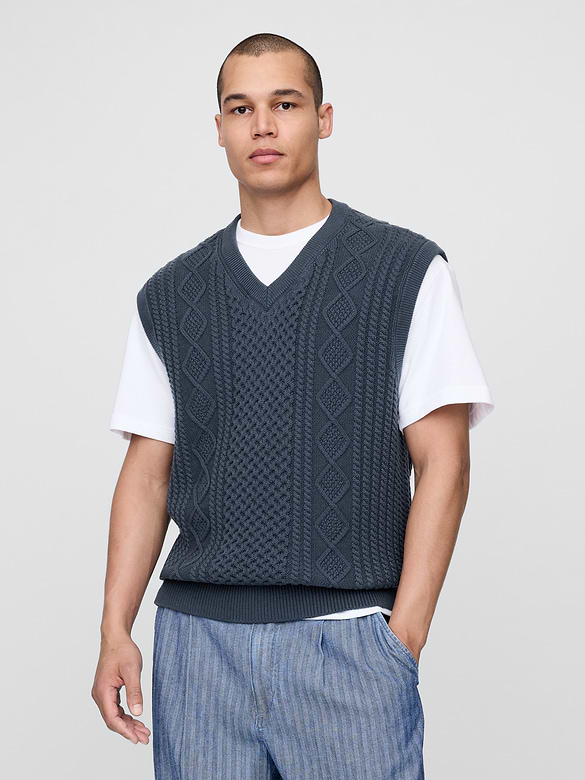 Gap × Malbon Cable-Knit Sweater Vest