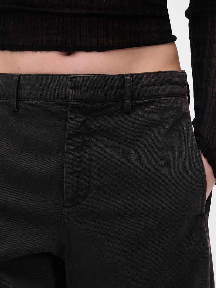 Image number 9 showing, Mid Rise Twill Barrel Pants