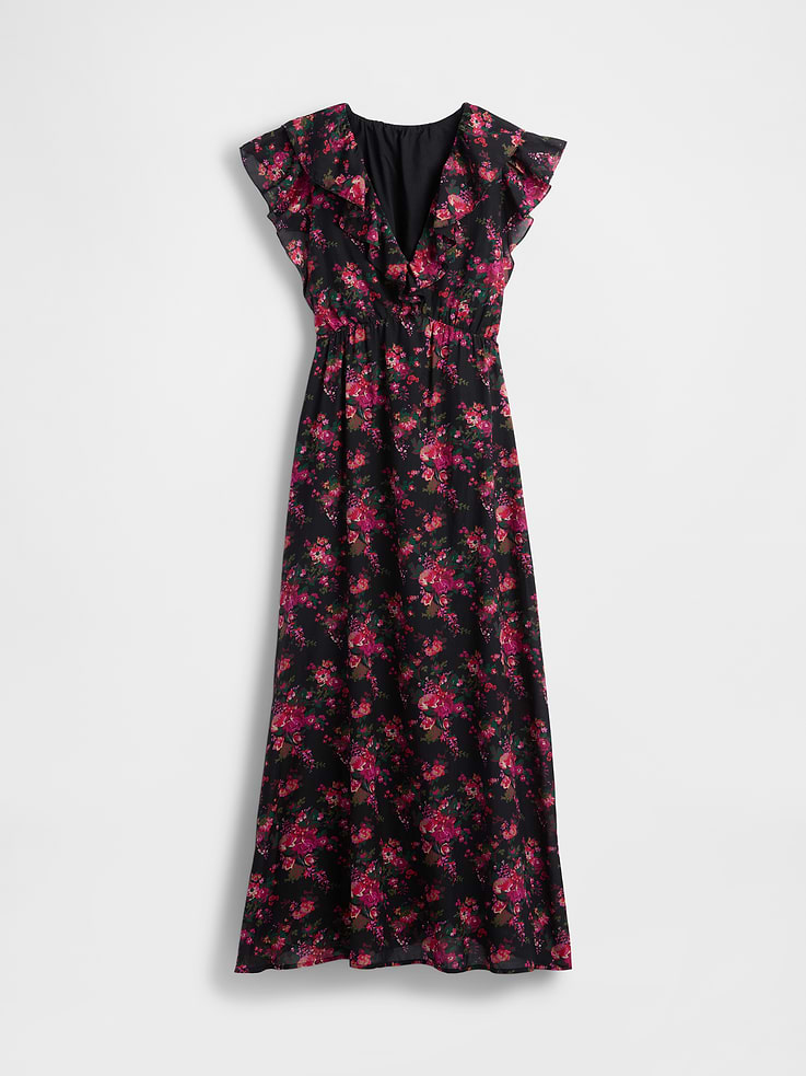 Image number 5 showing, Ruffle V-Neck Maxi Dress