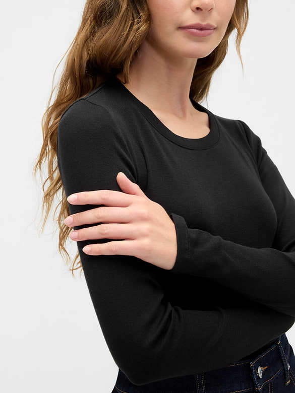 Modern Ribbed Crewneck T-Shirt