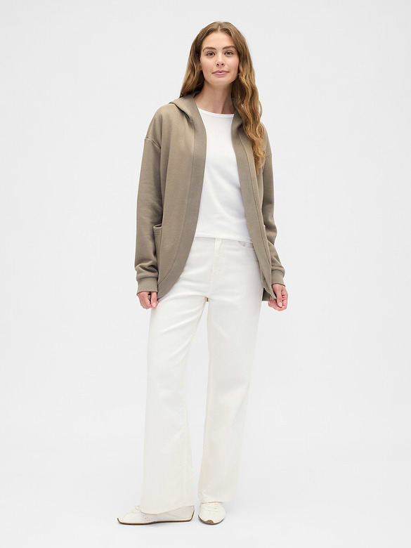 Oversized Open-Front Hoodie