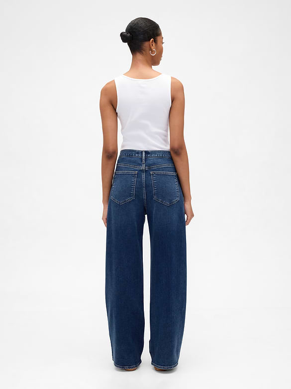 High Rise Wide-Leg Sweatpant Jeans