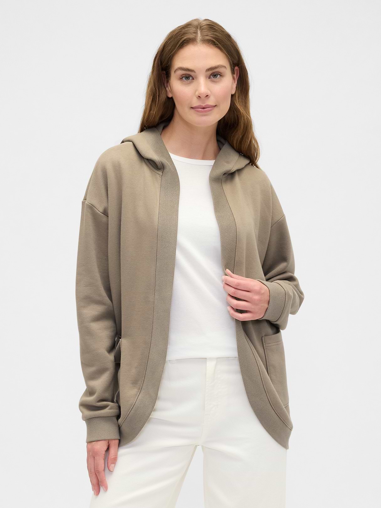 Oversized Open-Front Hoodie | Gap Factory