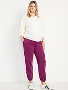 Image number 1 showing, Maternity Rollover-Waist Jogger Sweatpants