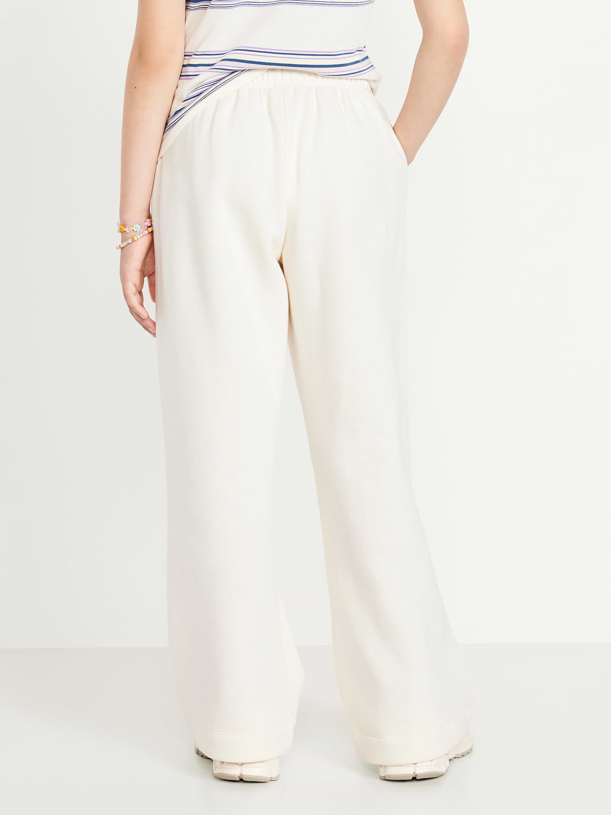 Image number 2 showing, Favorite Fleece High-Waisted Wide-Leg Sweatpants for Girls