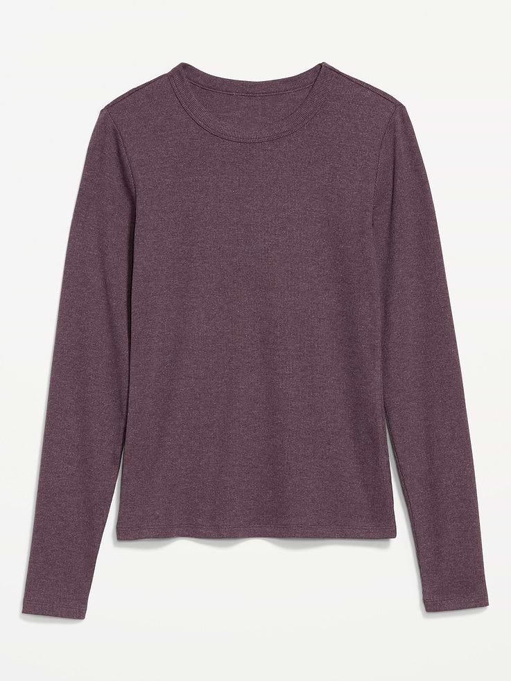 Image 8 of 8, Snug Long-Sleeve Crew-Neck T-Shirt