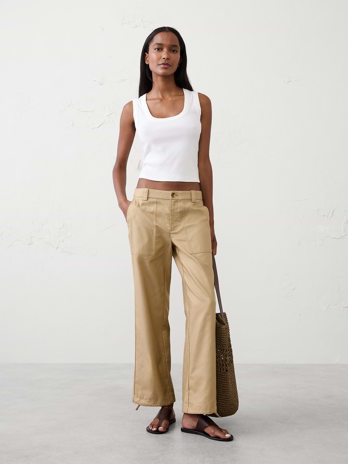 Straight Mid-Rise Utility Pant | Banana Republic Factory