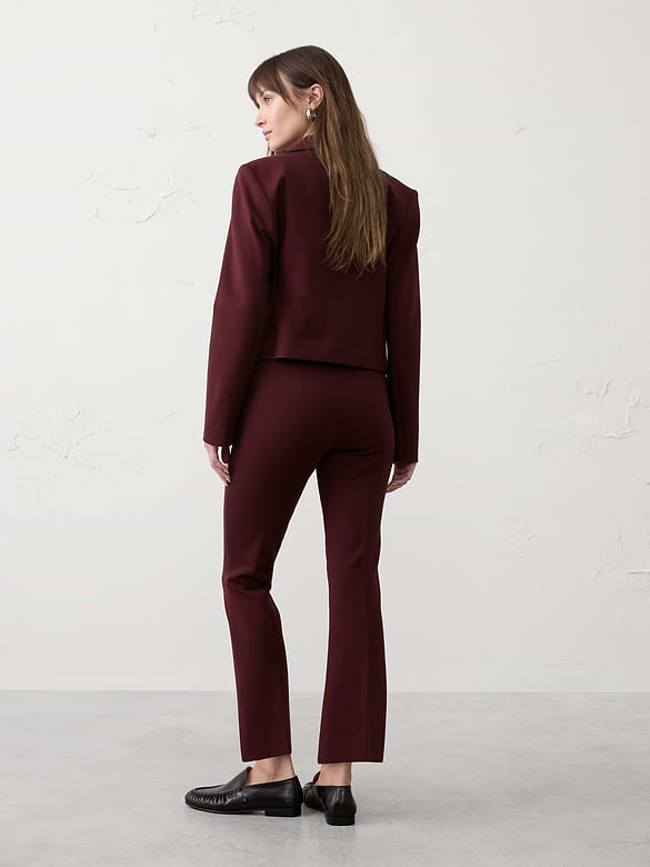Bootcut Cropped Ponte Pull-On Pant